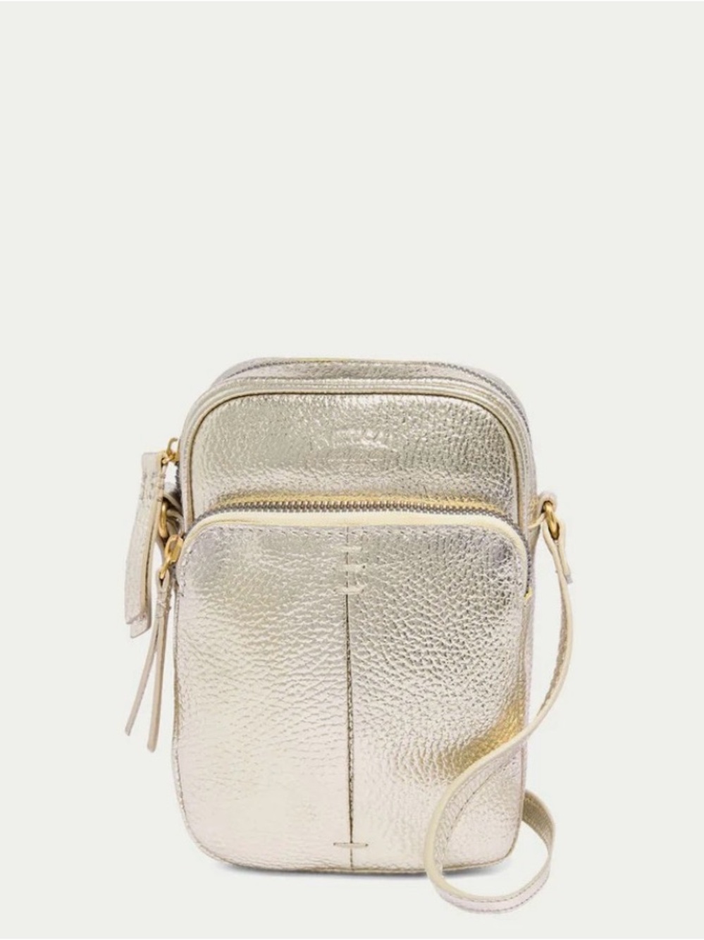 American Leather Cleveland Crossbody Metallic Gold Phone Bag NWOT 2026
